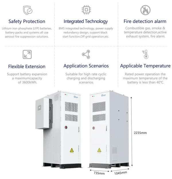 Deye ESS GE-F60 (50KW/60KWh) High Voltage Storage Battery - Image 3