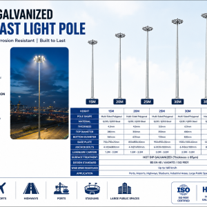 High Mast Flood Lighting System (15M – 40M) – East Africa Supply & Installation