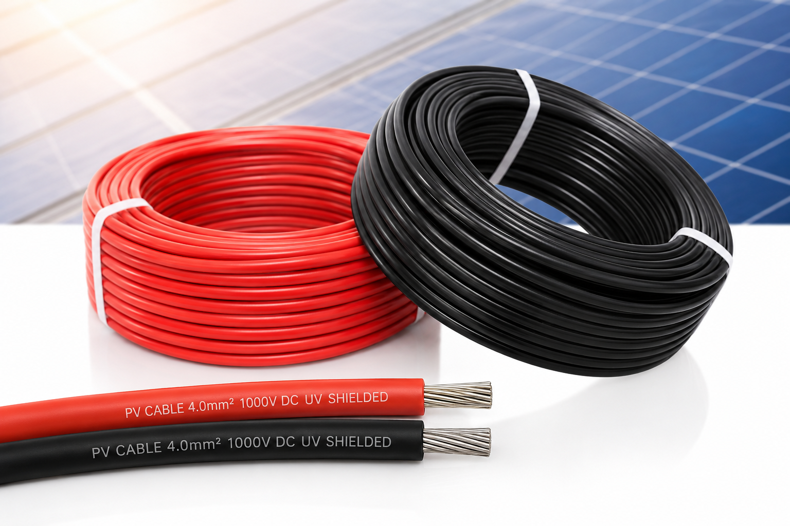PV Solar Cable 4.0mm² – 1000V DC UV Shielded