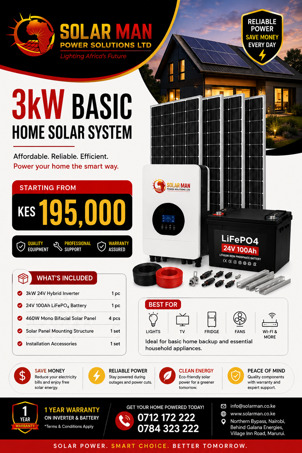 3kW Basic Home Solar System