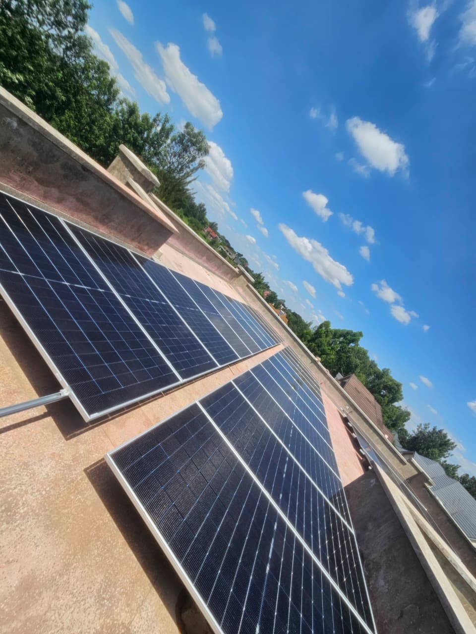 30kW three-phase solar system with 64kWh battery storage and 54 solar panels at a property in Parklands, Nairobi, Kenya.